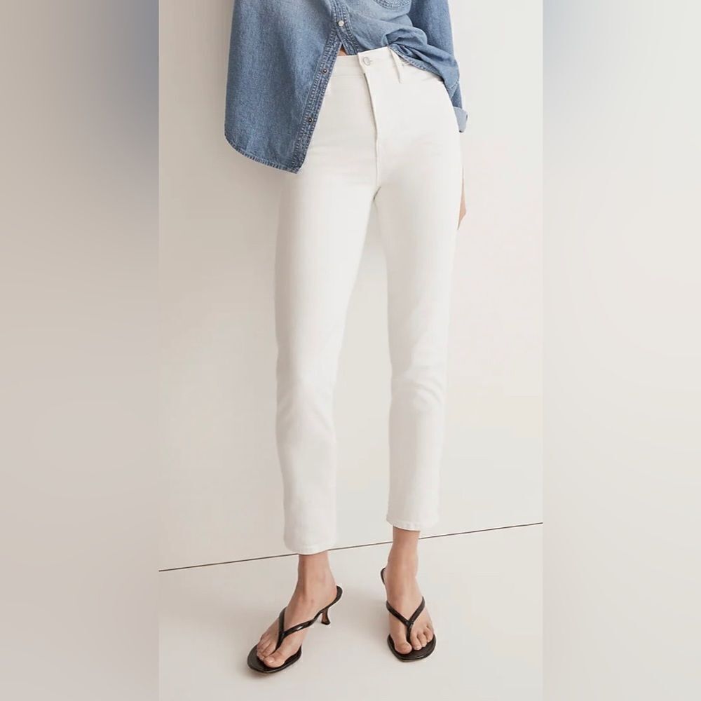 Madewell Stovepipe white Jeans  nwt size 33